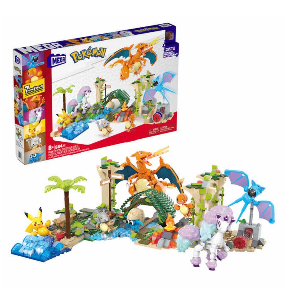 MEGA Pokémon, Pokémon Discoveries 7 Figure Building Set with 884 Pieces
